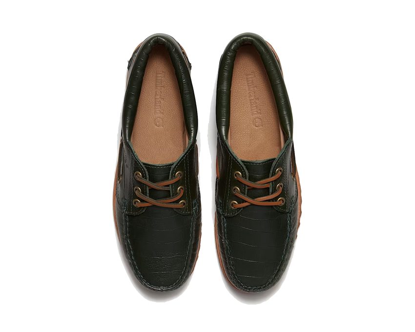 Timberland Authentic 3-Eye Boat Shoe "Dark Green"