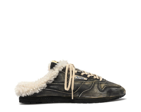 Autry Windspin Mule Super Vintage Shearling W "Black"