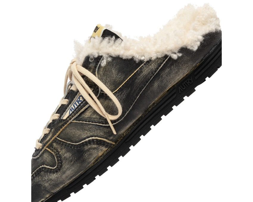 Autry Windspin Mule Super Vintage Shearling W "Black"