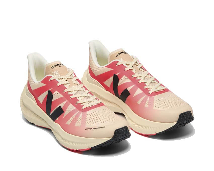 Veja Condor 3 Advanced "Rose Gradient Calcaire" - chaussure de running femme - vue latérale