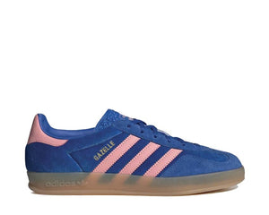 Adidas Gazelle Indoor W Blue Pink Spark — sneaker donna scamosciato indoor