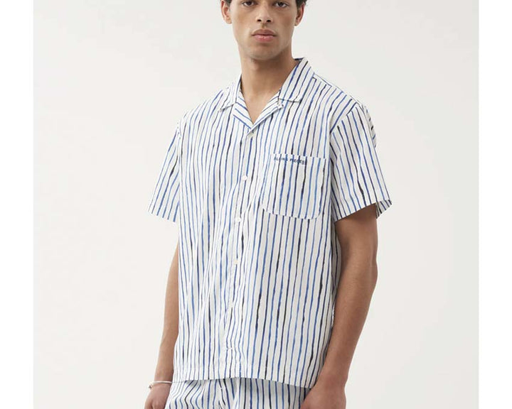 Filling Pieces Resort Shirt Painted Stripe 98733980630‬