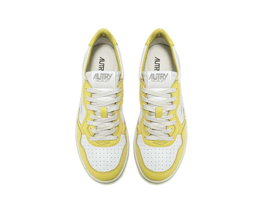 Autry Medalist Low Leat / White / Lime AULMWB27