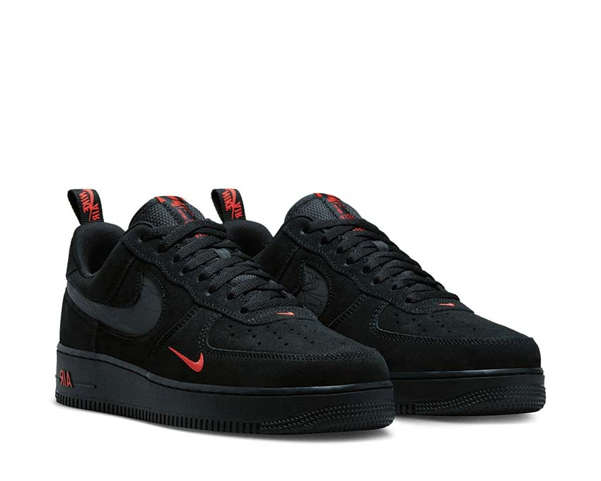 Nike Air Force 1 '07 LV8 Black / Black - LT Crimson DZ4514-001