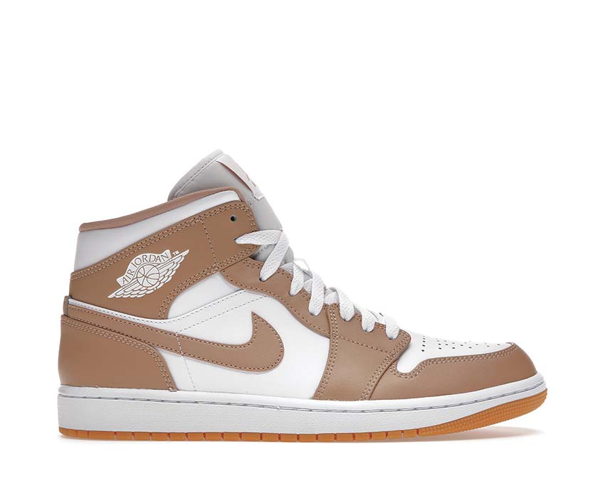 Air Jordan 1 Mid Hemp / Gum Yellow - White 554724-271