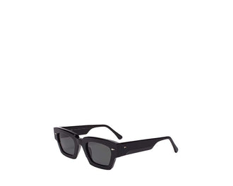 Ahlem Villette Black vue latérale — monture acétate noire finitions premium