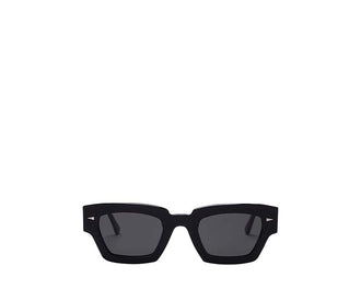 Ahlem Villette Black — lunettes de soleil unisexe acétate noir artisanal Paris