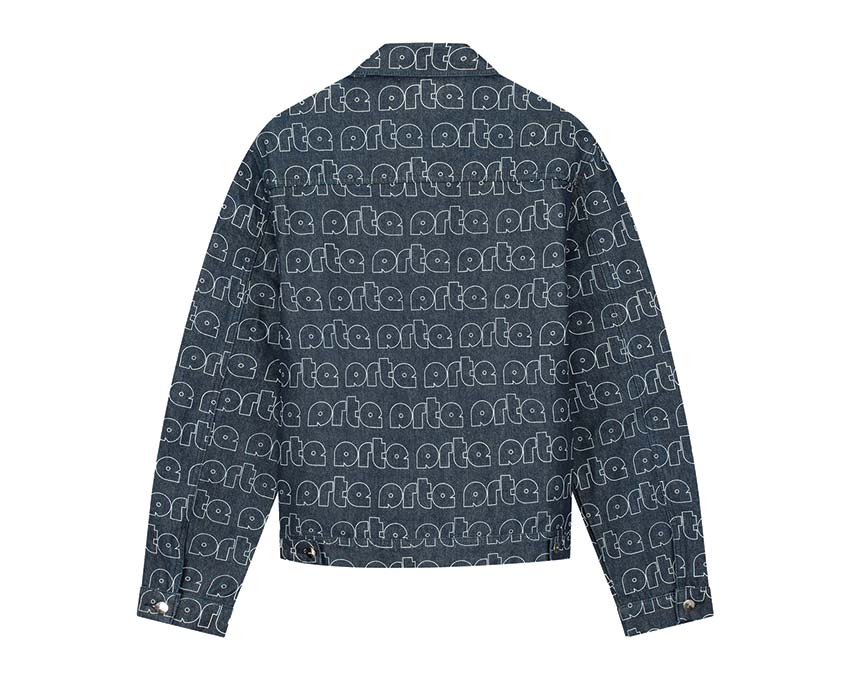 Arte Diadora organic cotton faded logo hoodie Blue / White SS23-082J