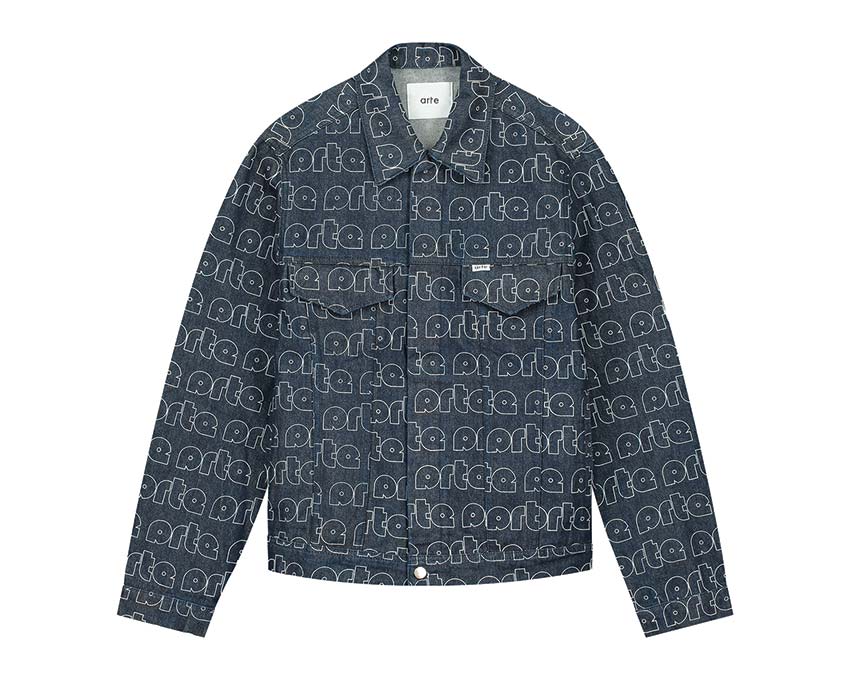 Arte Jackson Allover Logo Jacket Blue / White SS23-082J