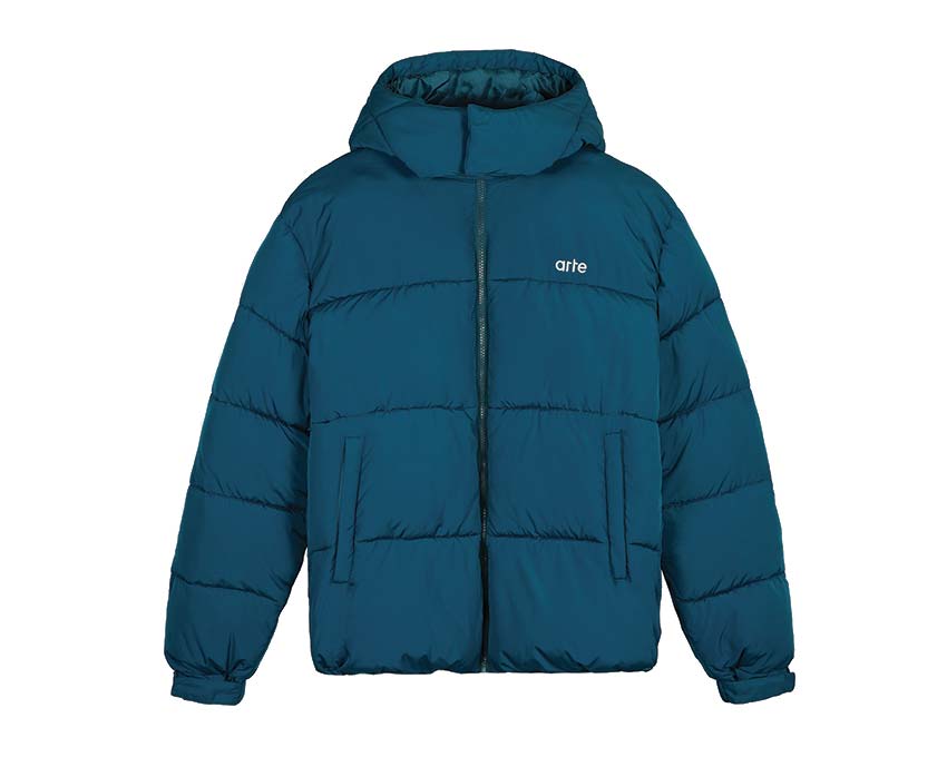 Arte Joey Puffer Jacket Petrol Blue AW23-109J