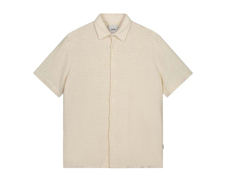Arte long-sleeved buttoned-up adidas shirt Cream SS23-141S
