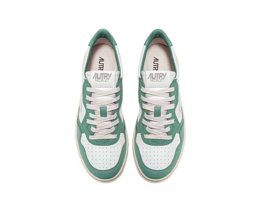 Autry Medalist Low Leat / White / Malachite AULMWB30