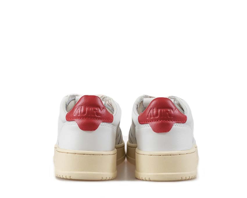 Autry Medalist Low Leat / White / Red AULWLL21