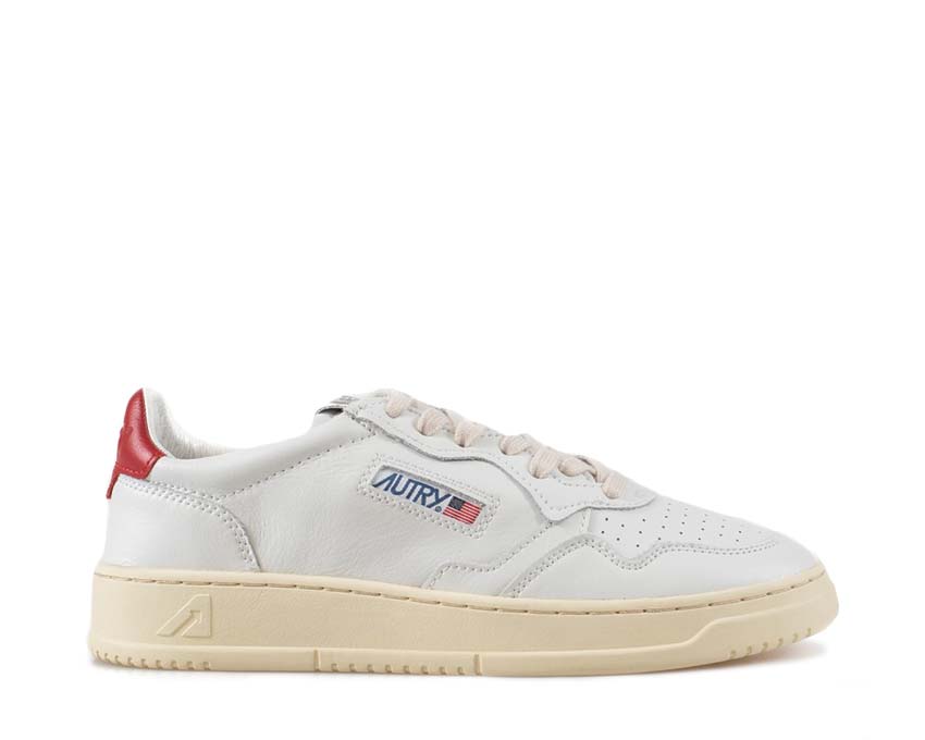 SSENSE's Exclusive Nike Leather Court Blanc Is the Perfect Minimalist White Sneaker for Spring Leat / White / Red AULWLL21