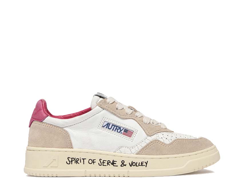 Autry Medalist Low W White / Leat - Fuchsia AULWVY04