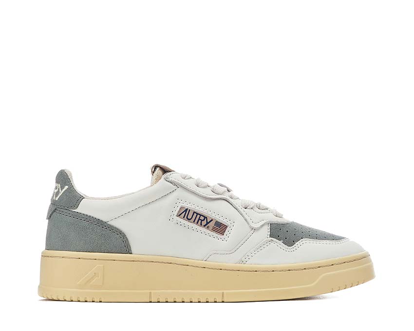 Autry Medalist Low Suede / Leat White / Military AULWSL05