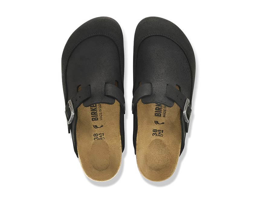 Birkenstock Charcoal Oiled Leather Black | NOIRFONCE
