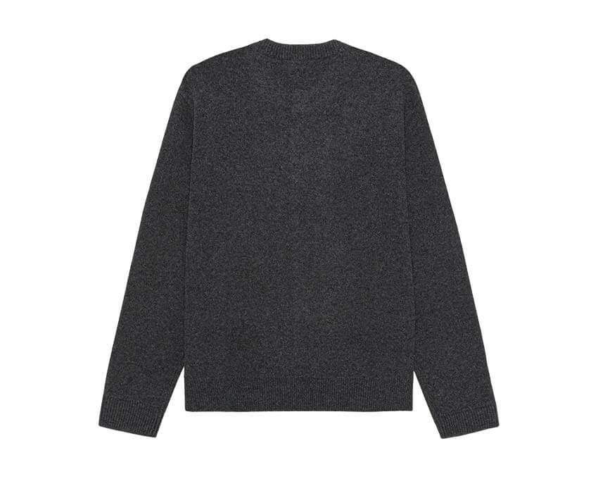 Les Deux Knitted Roundneck Cardigan "Charcoal Melange" - cardigan homme - vue 2