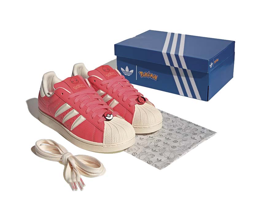 Adidas Pokémon Superstar II "Charmeleon" Preloved Scarlet - sneakers unisexe - vue 3