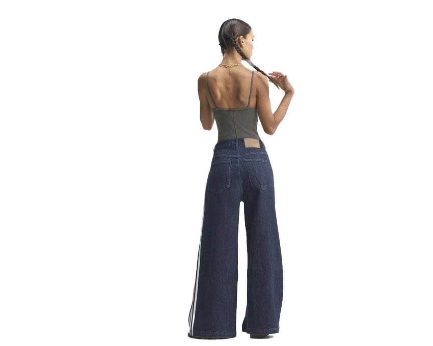 Adidas Denim Wide Leg Pants