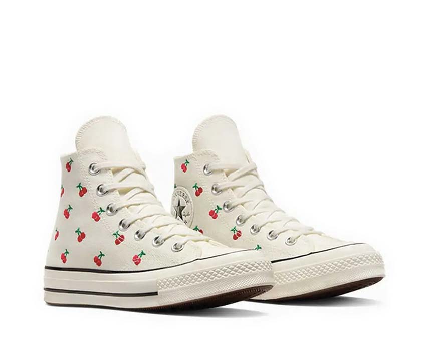 Converse Chuck 70 Hi Egret / Black - Red A08863C
