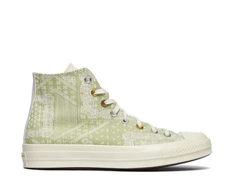 Converse Chuck 70 Hi Egret Vitality Green — women's sneaker premium canvas