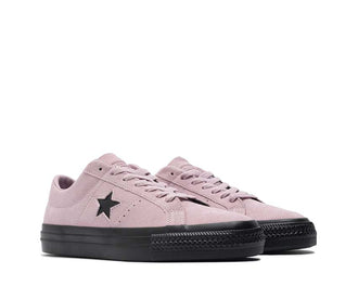 Converse One Star Pro OX Phantom Violet Lavender side view — two-tone star suede