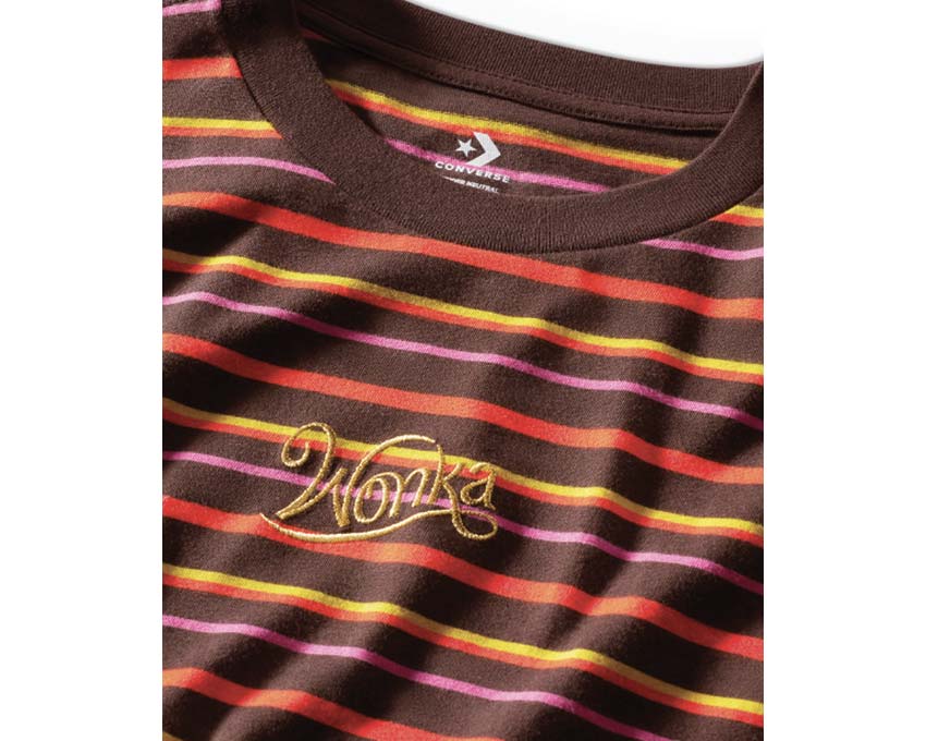 Converse Wonka Striped Tee Brown / Beige 10026545-A01