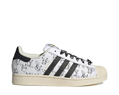 Adidas Pokémon Superstar II "Pikachu BW" Cloud White / Core Black - sneakers unisexe