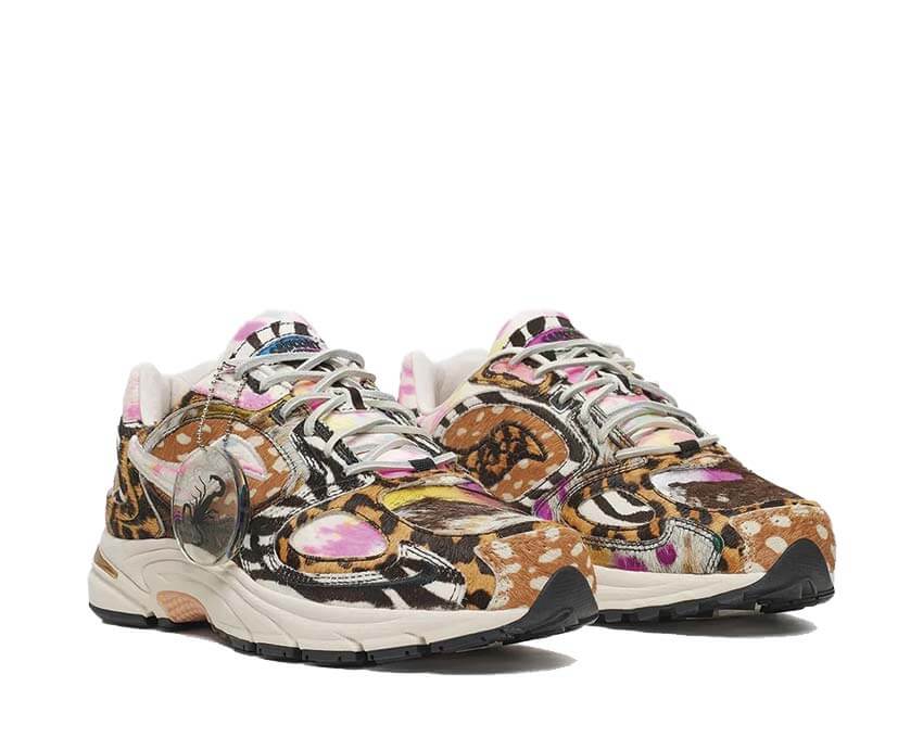 Saucony x Westside Gunn Grid Jazz 9 "Awesome Gods" - vue latérale avec imprimé léopard et zèbre