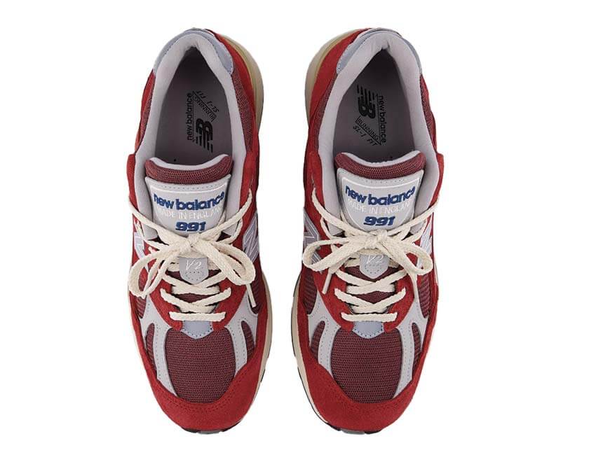 New Balance 991v2 Made in UK "Karanda Red" - sneakers unisexe - vue 4