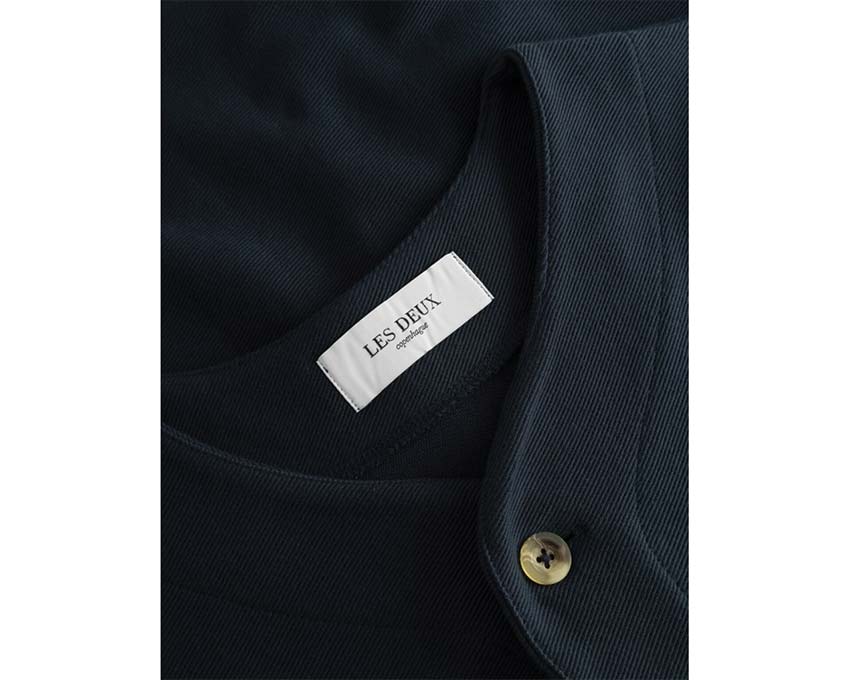 Les Deux sleeve zip pocket sweater Dark Navy 460460