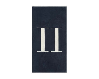 Les Deux Beach Towel Dark Navy — asciugamano unisex cotone stampato spiaggia