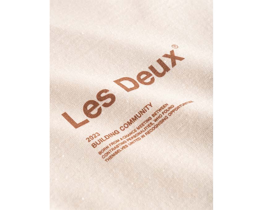 Les Deux Brody Tee Brown lamb skin contrast boxy jacket from featuring a short length and a zip fastening 215807