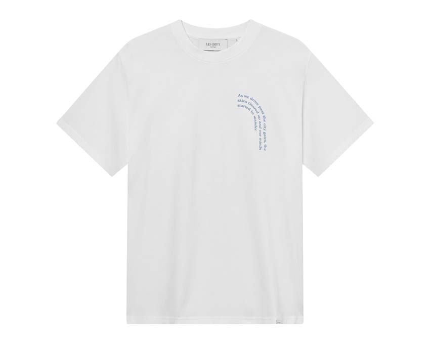 logo-print stretch-cotton T-shirt Blu White