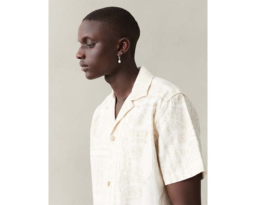 トップス lui jewelry / shirt03 cream Acheter Les Deux Lesley Paisley SS Shirt LDM401076 - NOIRFONCE