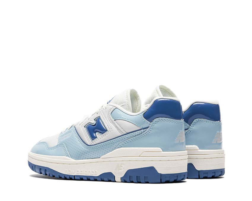 New Balance 550 Patent Leather Chrome Blue / Agate - Sea Salt BB550YKE New Balance 550 Patent Leather Chrome Blue / Agate - Sea Salt BB550YKE