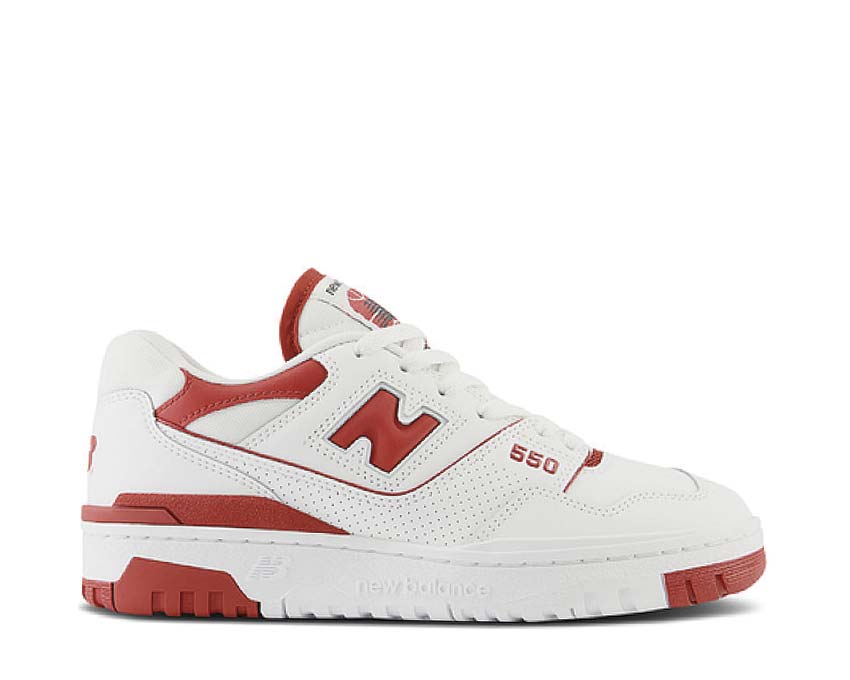 zapatillas de running New Balance mixta amortiguación media talla 46.5 W White / Red BBW550BR