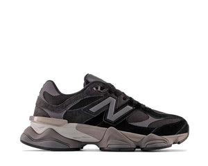 New Balance 9060 Black U9060BLK — sneaker uomo mesh scamosciato nero totale