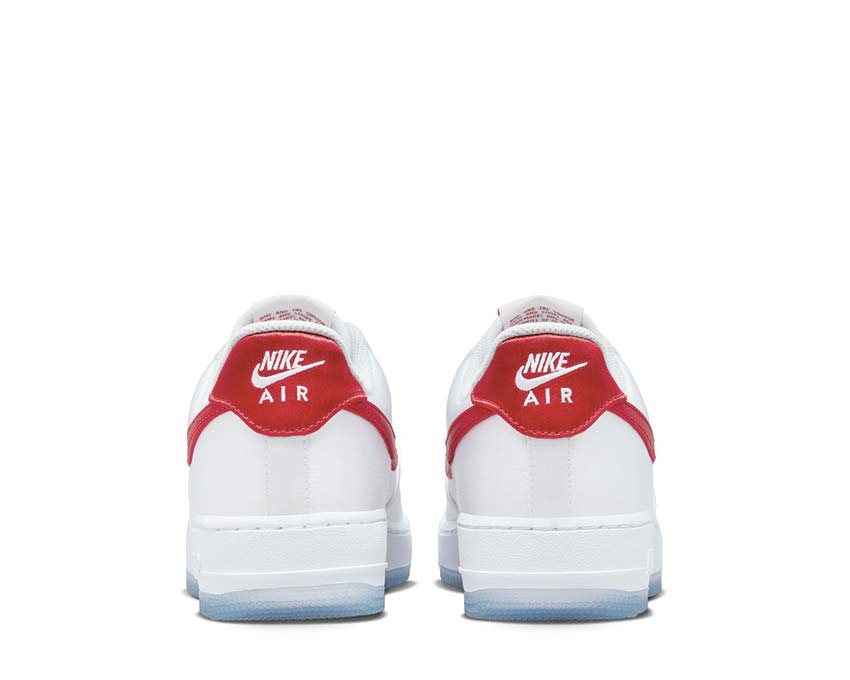nike air force 1 07 ess snkr w white 3 varsity red dx6541 100