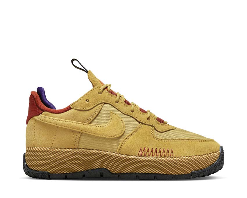 Lakers-themed Air Force 1s W Wheat Gold / Wheat Gold. - Rugged Orange FB2348-700