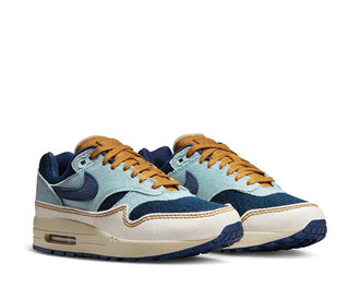Nike Air Max 1 '87 W Denim Aura vue latérale — matériaux denim Pale Ivory