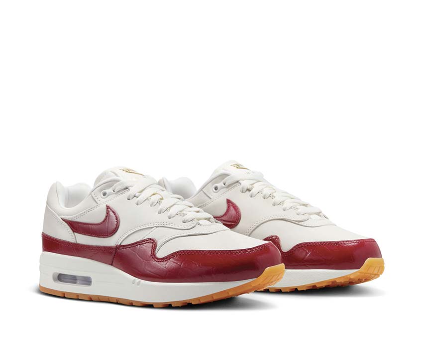 Nike Air Max 1 LX Sail / Team Red - Sail - Gum Light Brown FJ3169-100