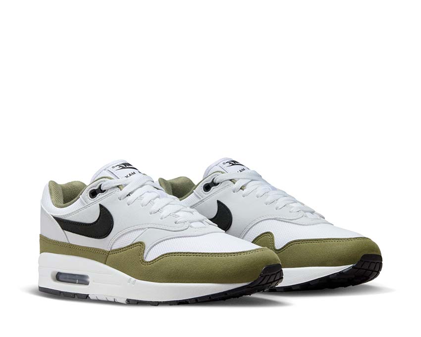 Nike Air Max 1 White / Black - Pure Platinum - Medium Olive FD9082-102
