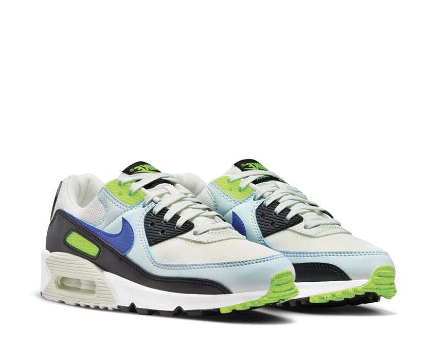 Nike Air Max 90 Summit White / Racer Blue - Volt - Blue Tint DH8010-102