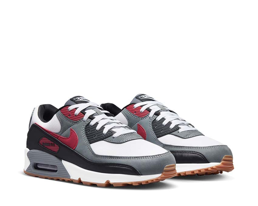 Nike Air Max 90 White / Team Red - Cool Grey - Black FB9658-100