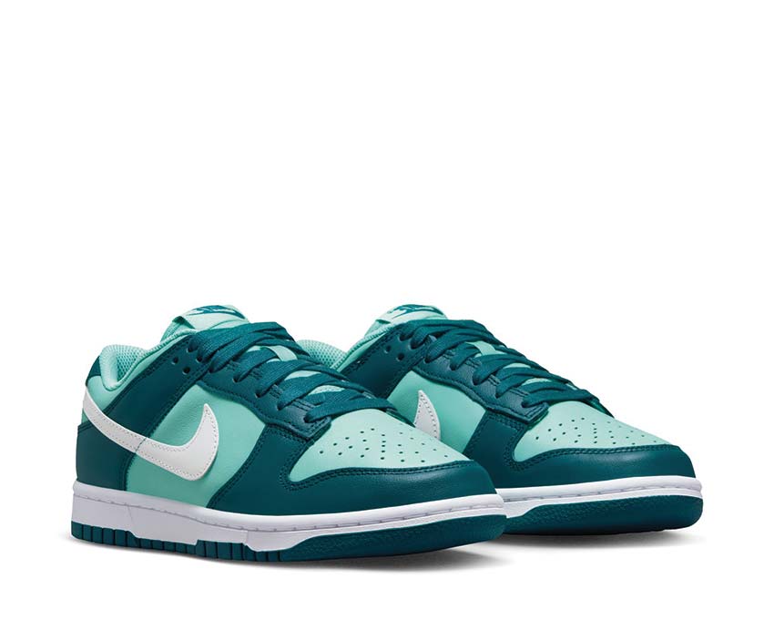 nike dunk low geode teal white 2 emerald rise dd1503 301