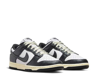 Nike Dunk Low Pro W White Black vue latérale — cuir blanc Coconut Milk