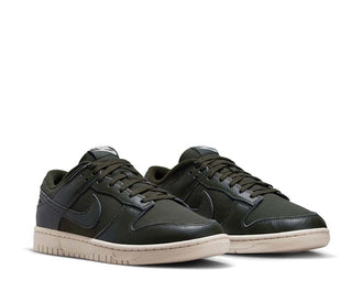 Nike Dunk Low Retro PRM Sequoia vue latérale — cuir pleine fleur vert forêt