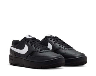 Nike Gamma Force Black White vue latérale — tige cuir volumétrique